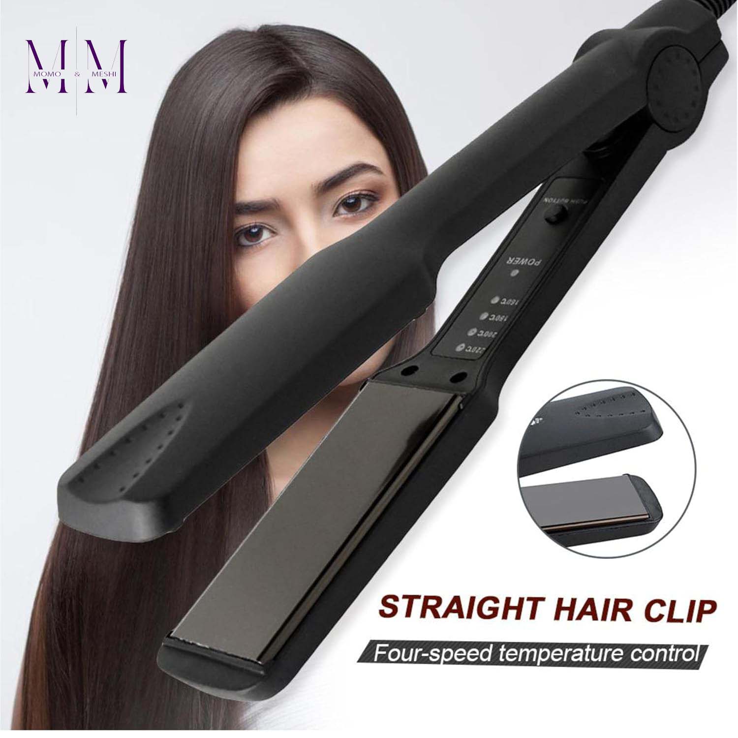 Hair Straightener - Professional Hair Straightener 4 Temperature Controls & Fast Heat - Hair Straightener Brush - Hair Accessories for Girls