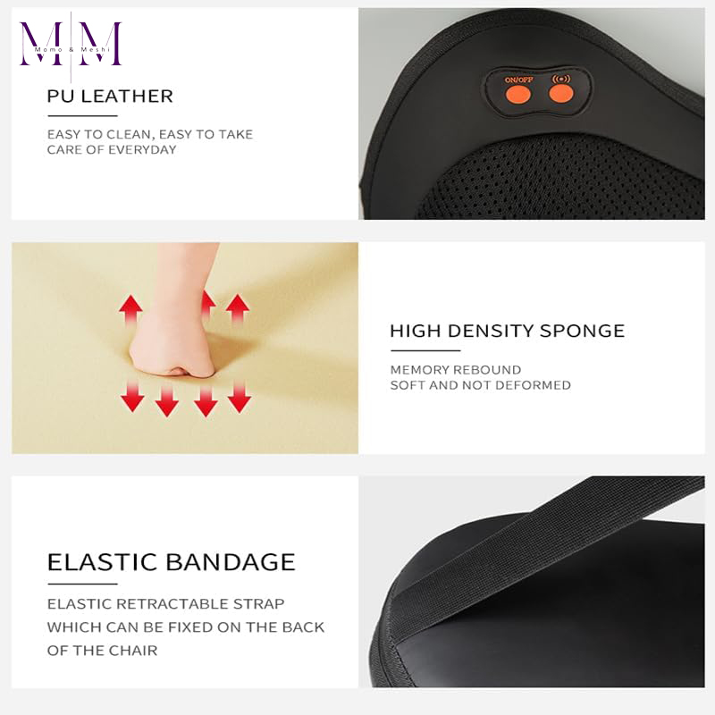 Head Neck Body Massage Pillow Heating Kneading Home Car Dual Use Body Cervical Lumbar Waist Leg Pain Relief Massager Health Care Back Massage Pillow with Heating Function - Electric Shiatsu Neck Masager Cushion Relax Neck / Back / Shoulder Cushion Muscle